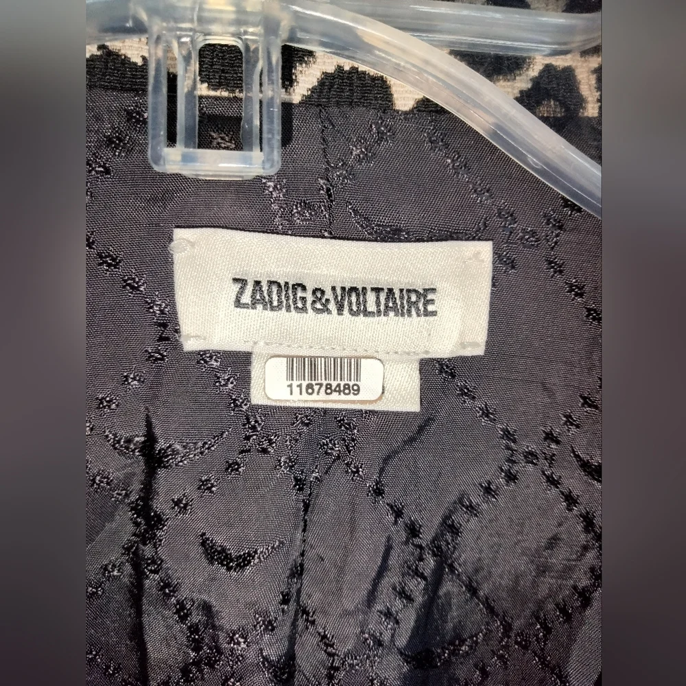 Zadig & Voltaire (Size 36) Animal Print Button Interior Lined LS Blazer Jacket
